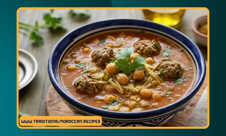 The Soul of Morocco: Authentic Moroccan Harira Soup with Lamb and Chickpeas