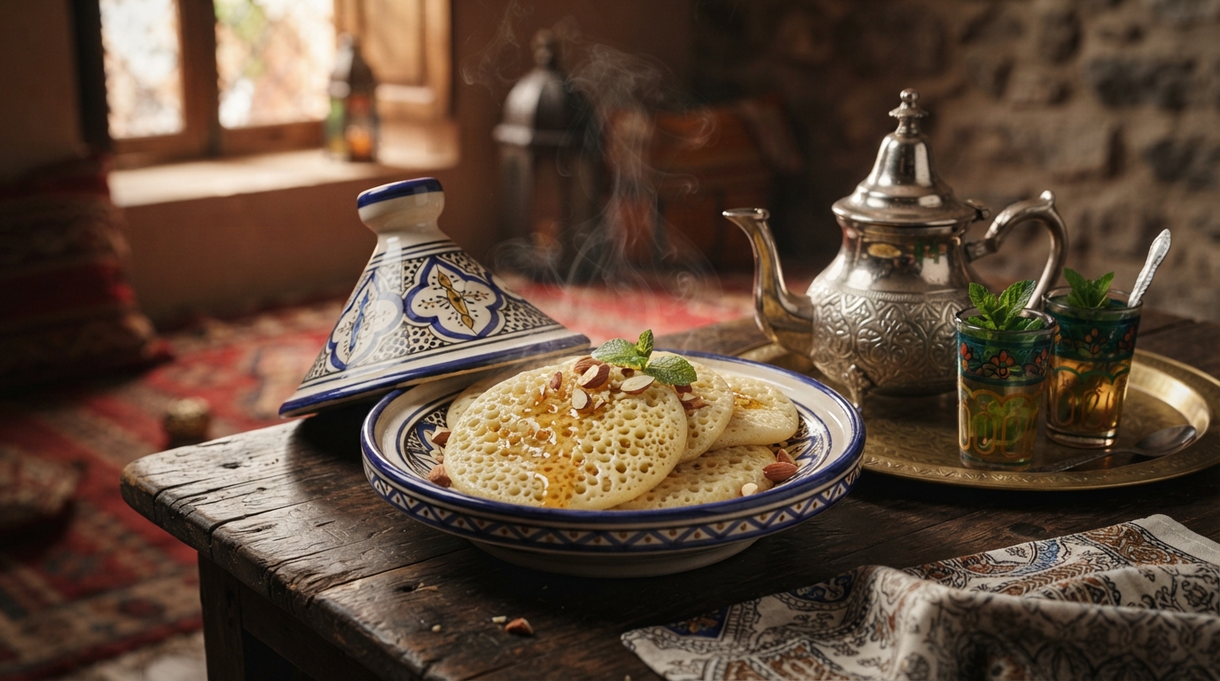 Fluffy Moroccan Pancakes (Baghrir Recipe with Thousand Holes